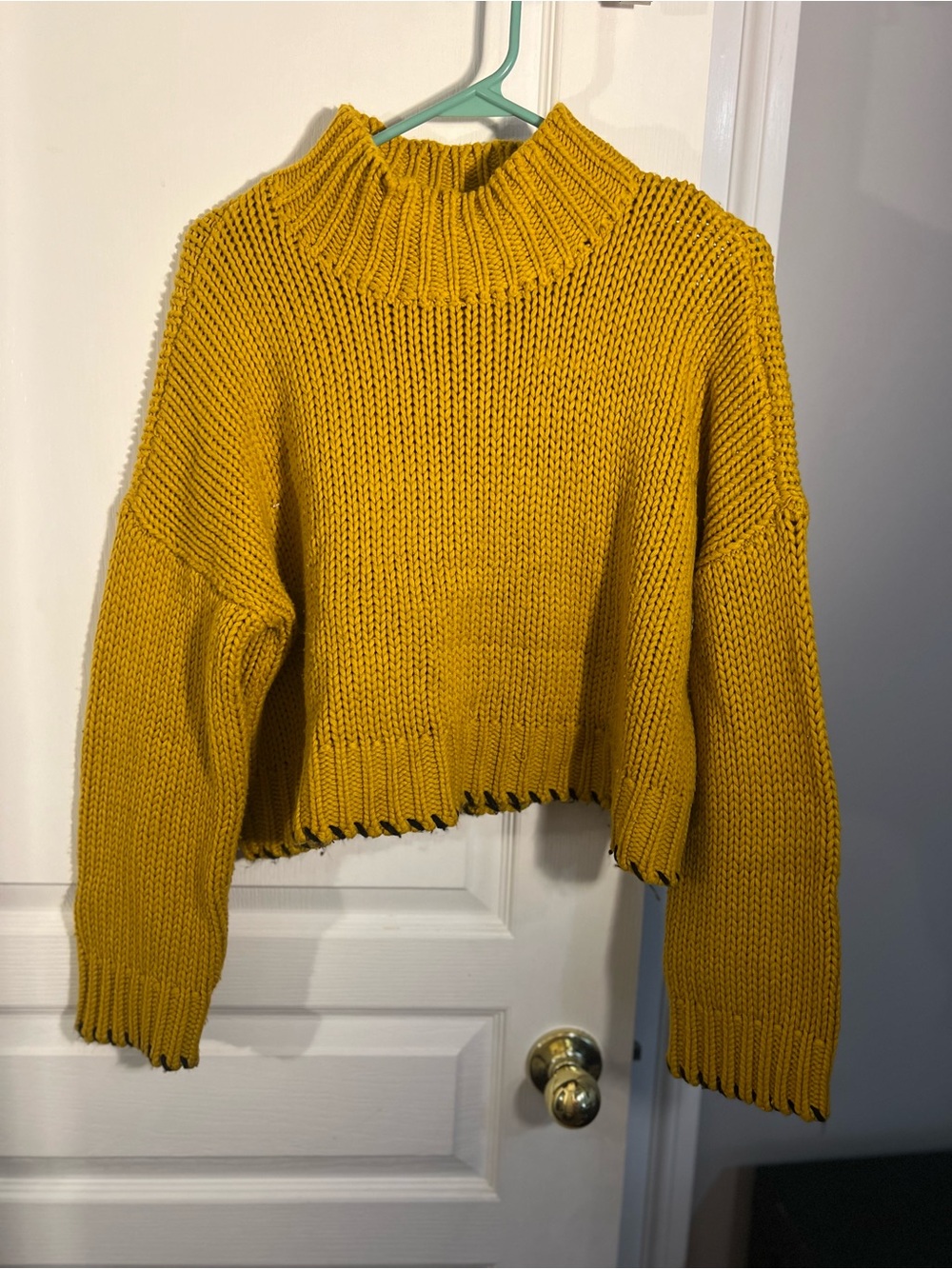 RD Style Mustard Yellow Chunky Turtleneck Sweater